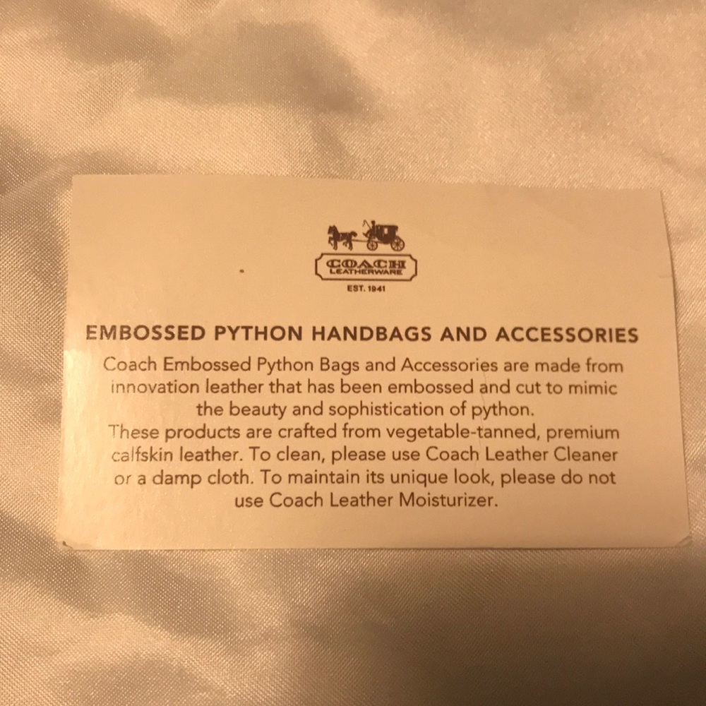 Coach Leather Python Shoulder Bag (Mushroom Color) - image 7